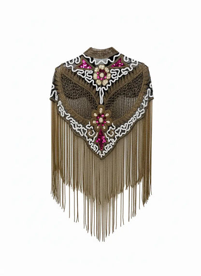 Capa Joya Multi Fulgor Dorado, Blanca y Fucsia