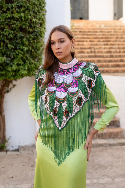 Capa Joya Multi Tribal Rosa, Morado y Verde