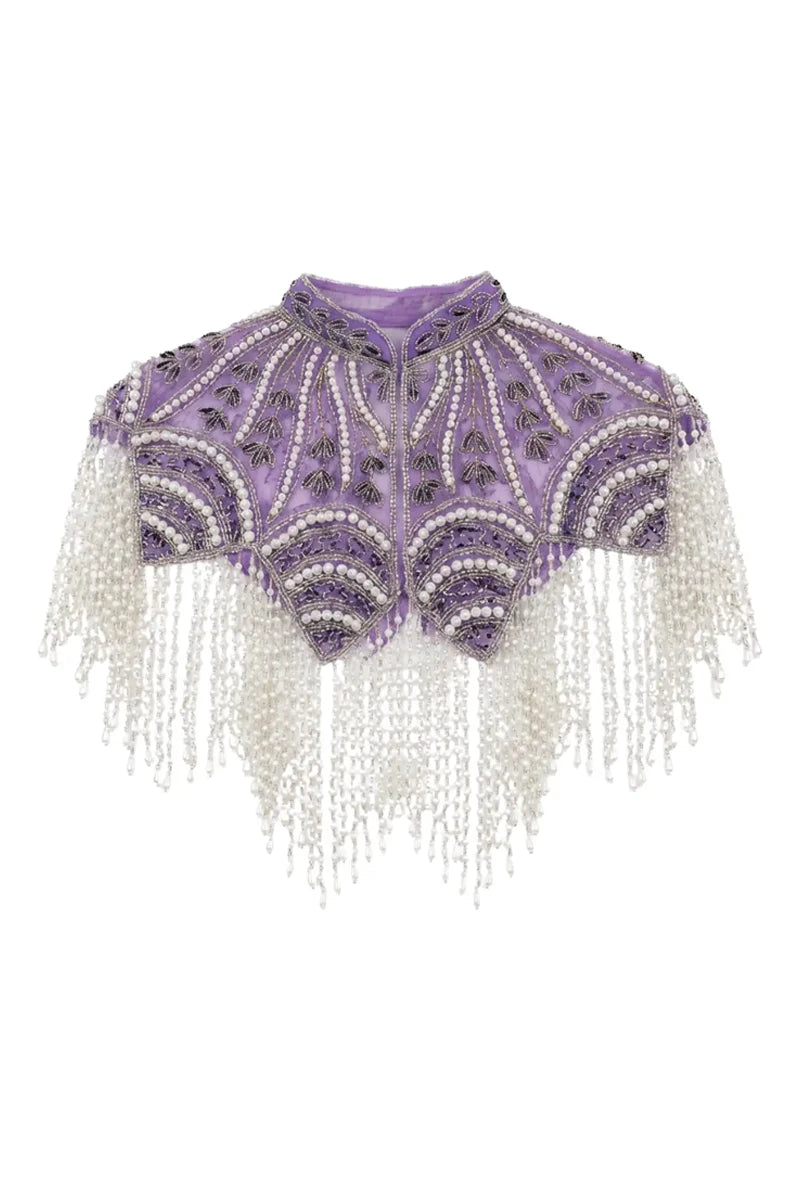 Papillon Jewel Cape with Purple Pearls
