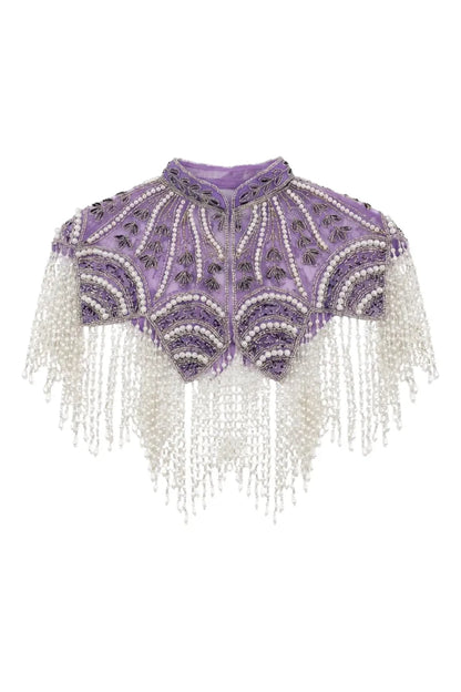 Papillon Jewel Cape with Purple Pearls