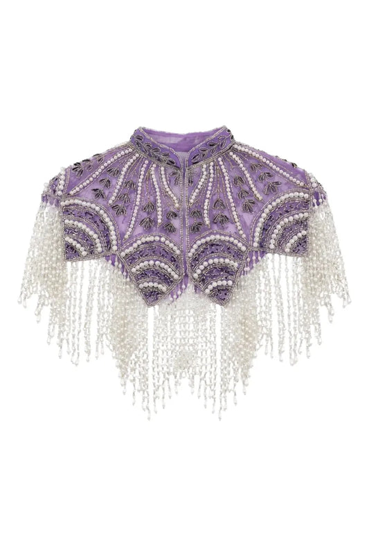 Papillon Jewel Cape with Purple Pearls