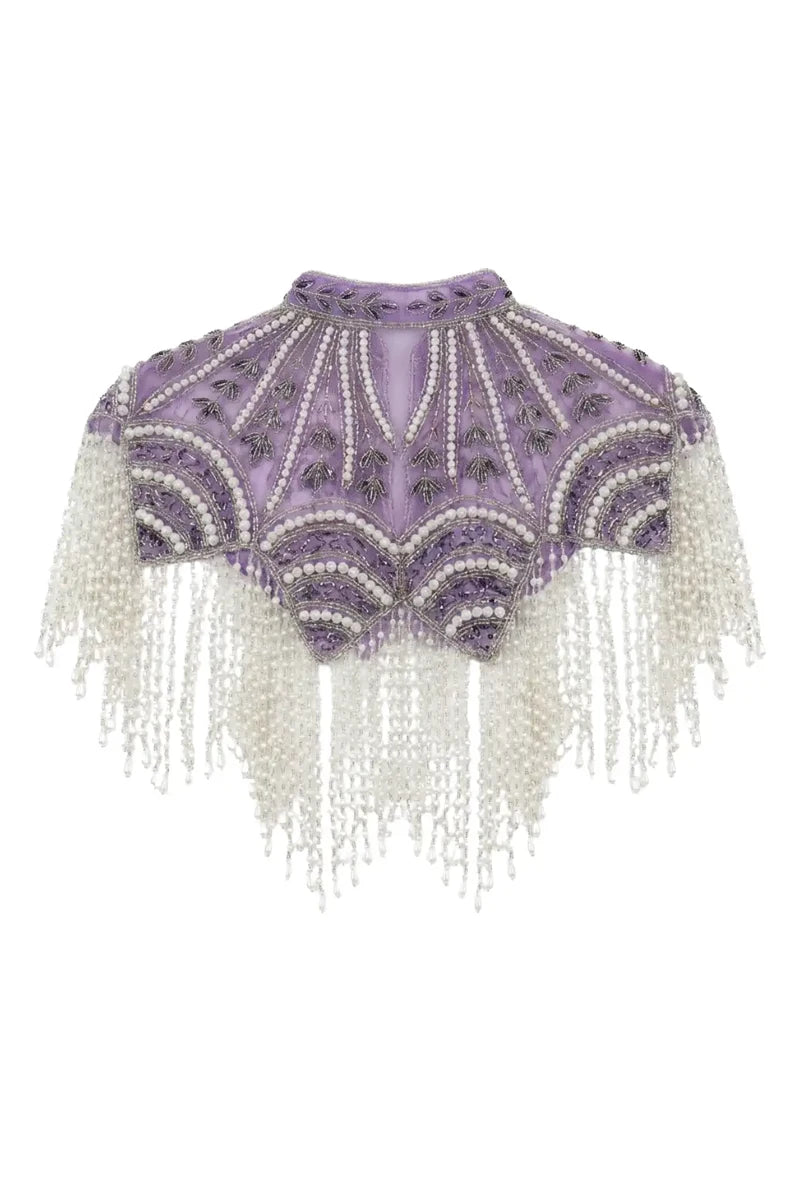 Papillon Jewel Cape with Purple Pearls