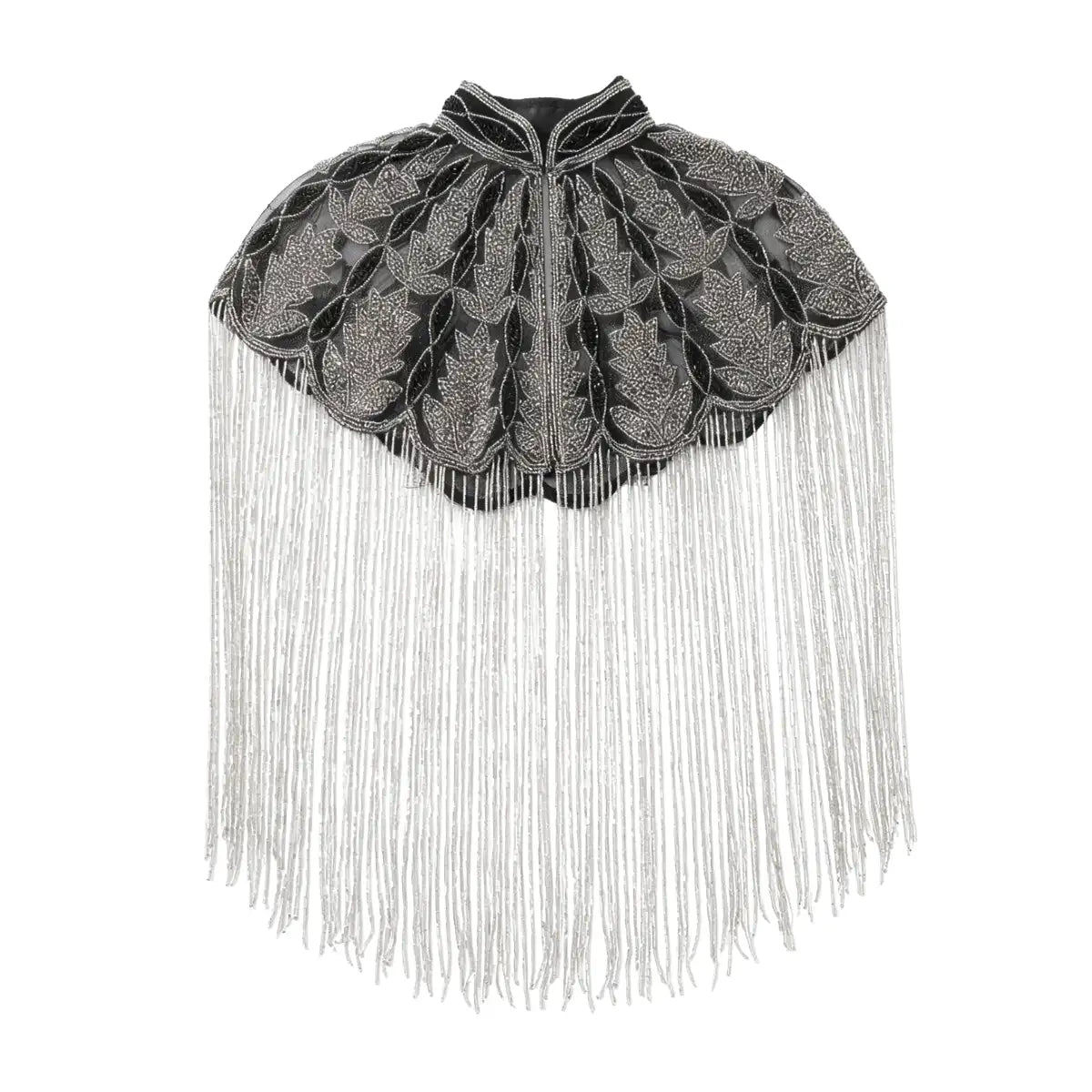 Silver and Black Saber Jewel Cape