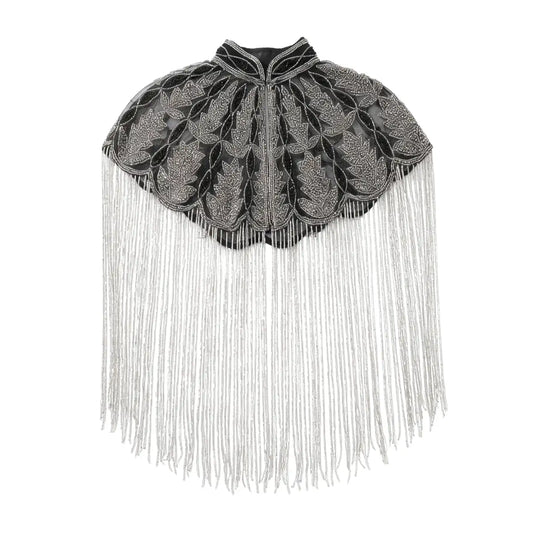 Capa Joya Sable Plateada y Negra