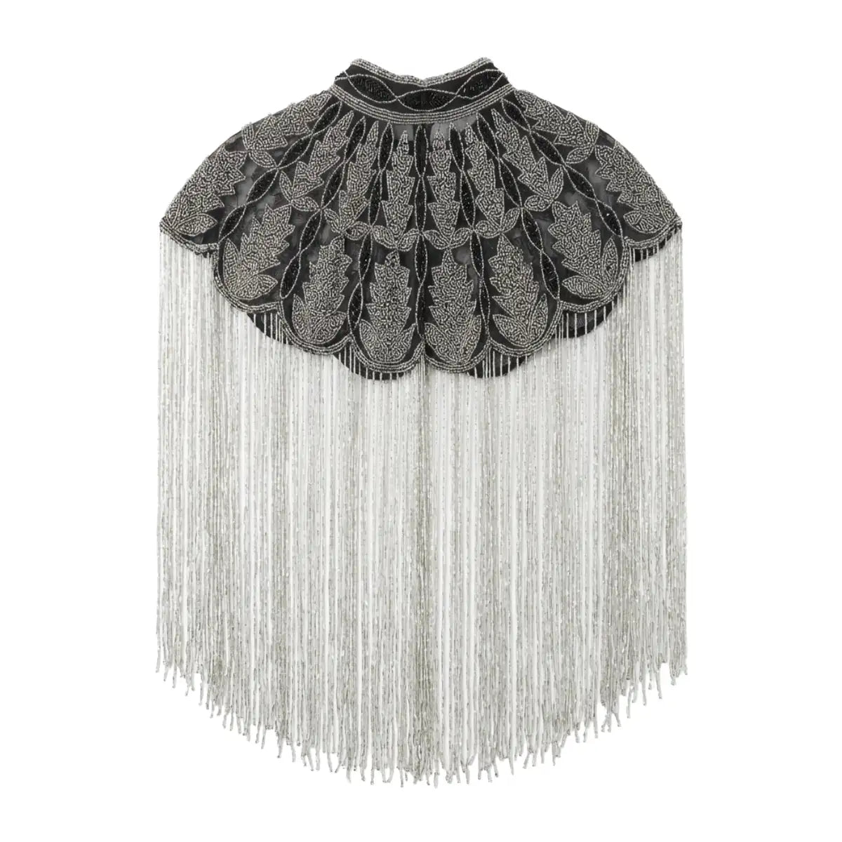 Silver and Black Saber Jewel Cape