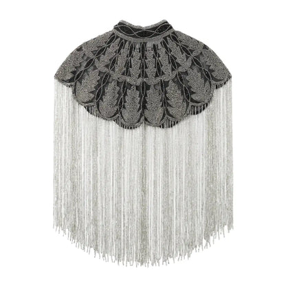Silver and Black Saber Jewel Cape