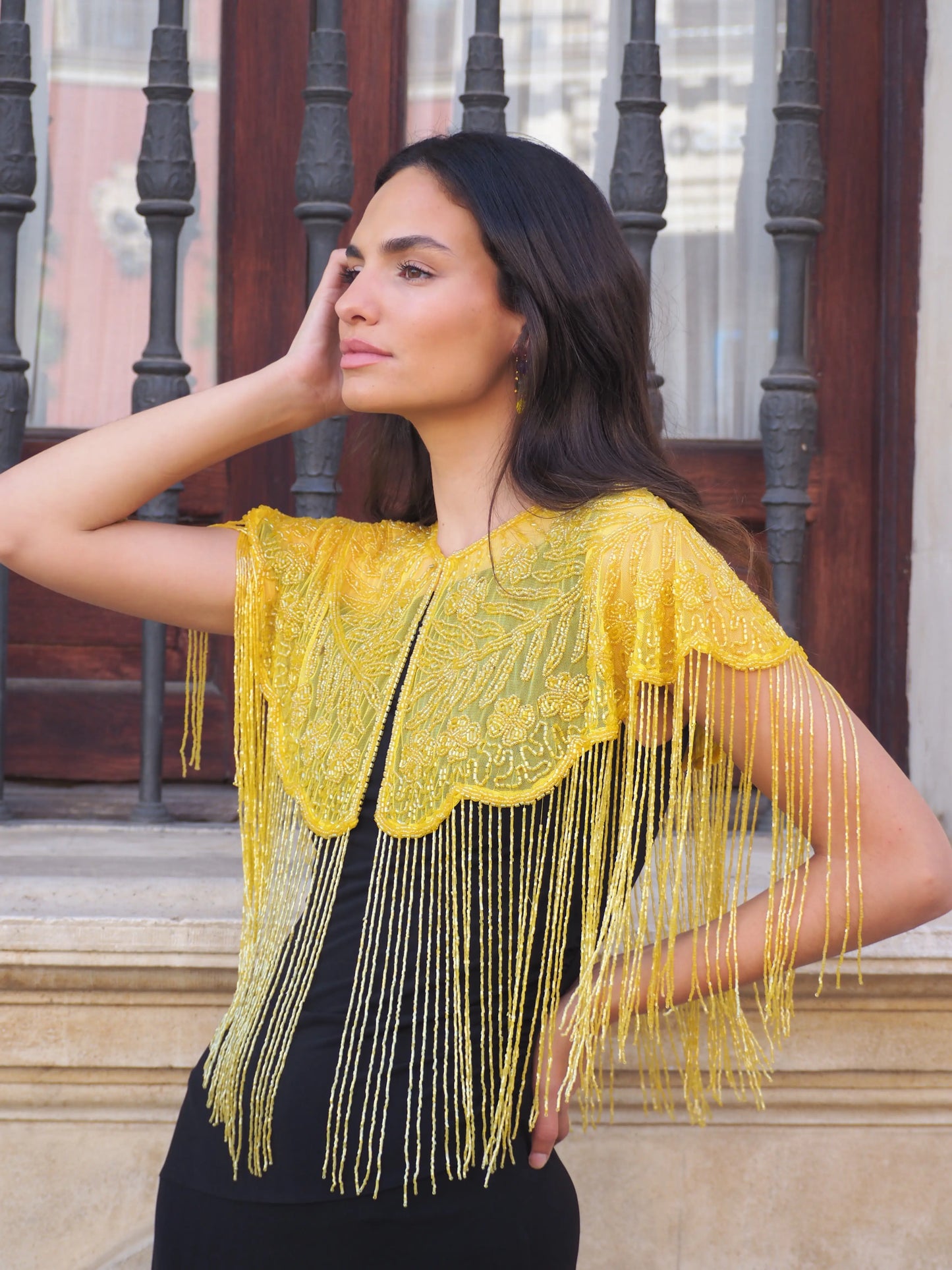 Shimmer Yellow Jewel Cape