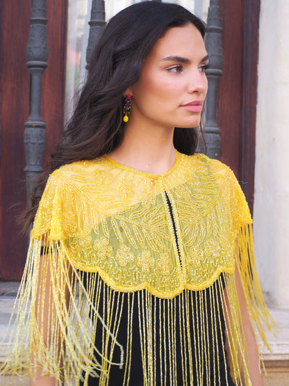 Shimmer Yellow Jewel Cape