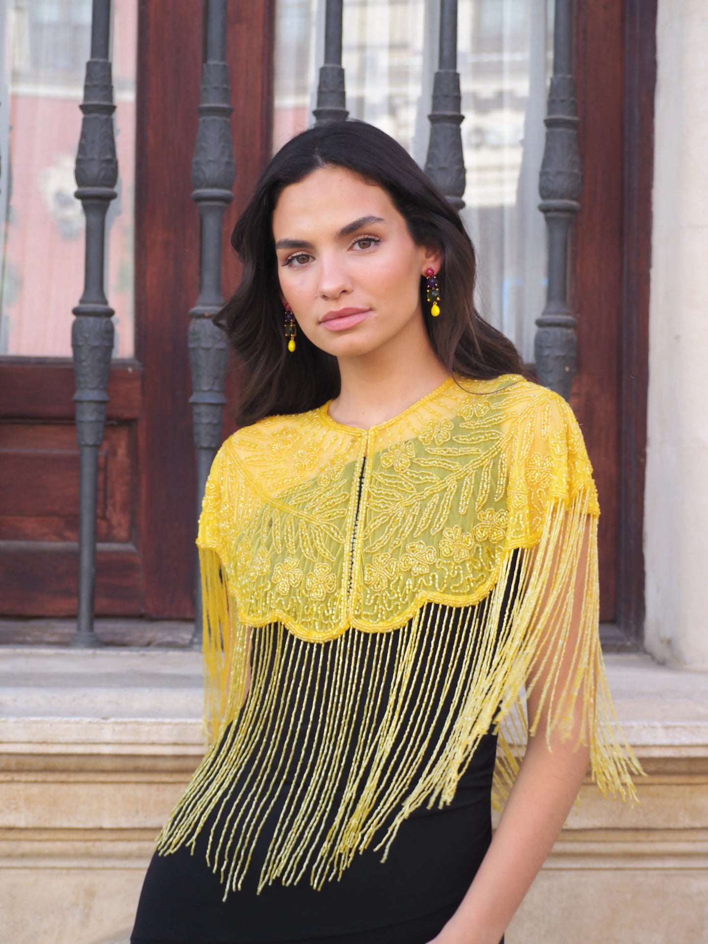 Shimmer Yellow Jewel Cape