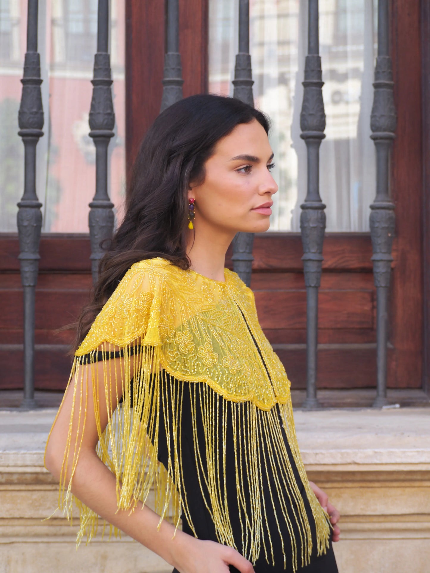 Shimmer Yellow Jewel Cape