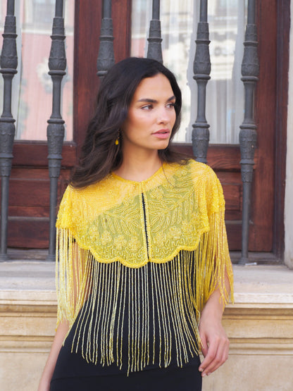 Shimmer Yellow Jewel Cape