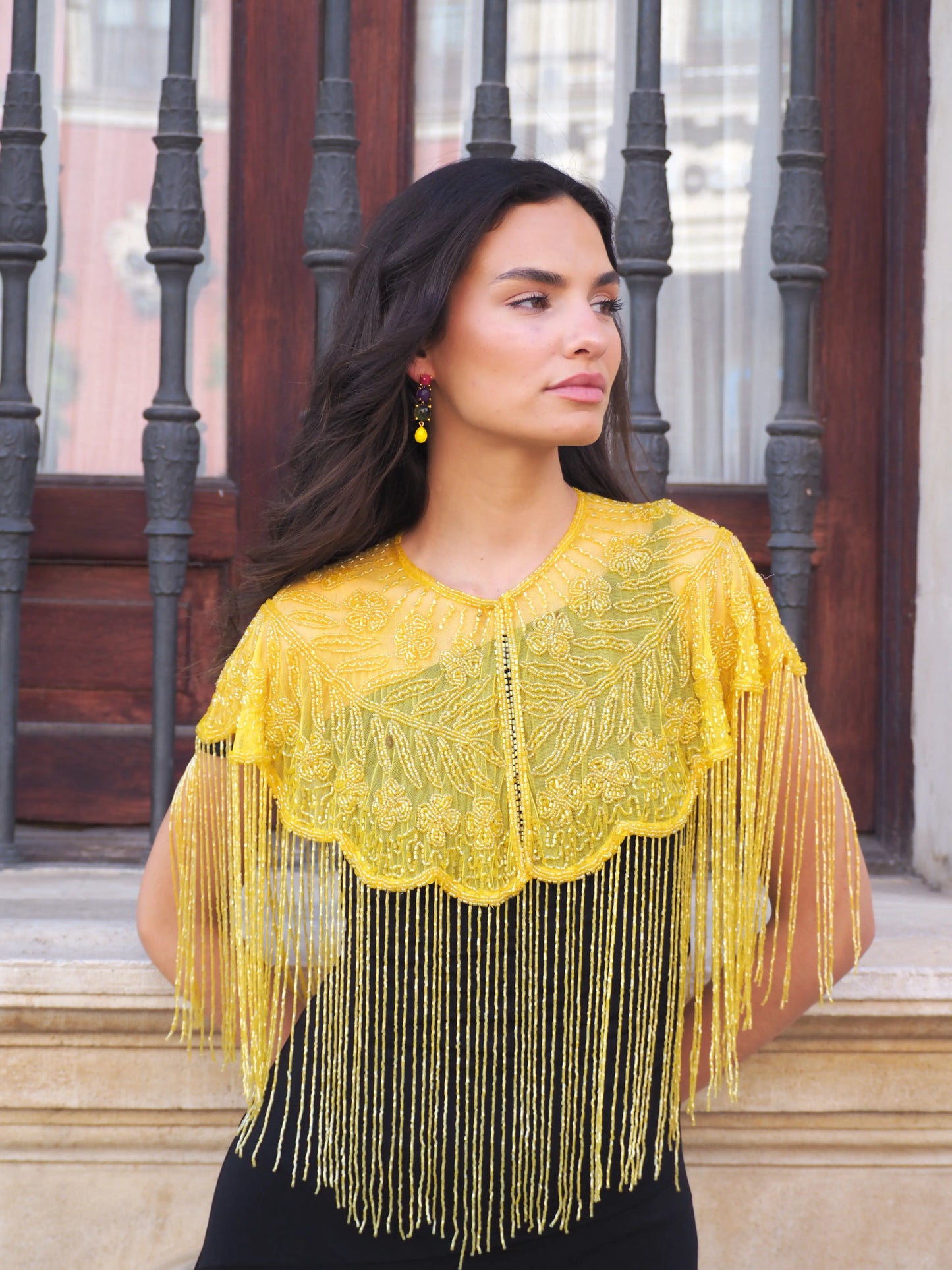 Shimmer Yellow Jewel Cape