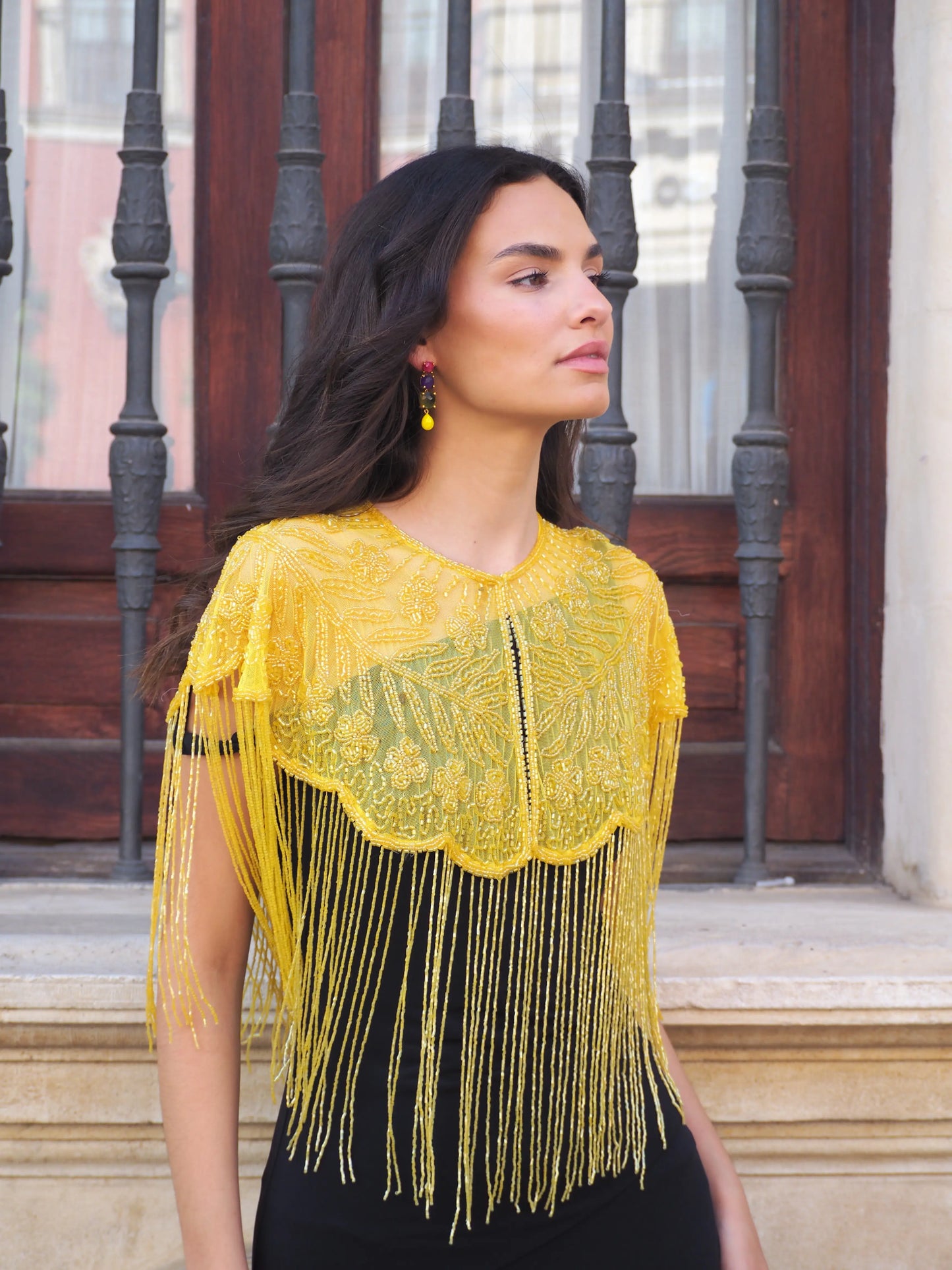 Shimmer Yellow Jewel Cape