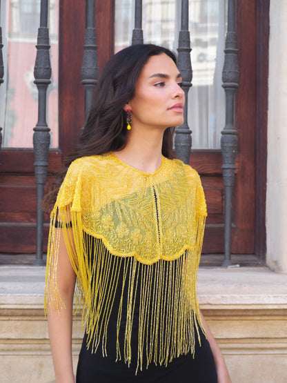 Shimmer Yellow Jewel Cape