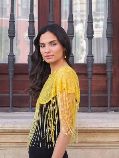 Shimmer Yellow Jewel Cape