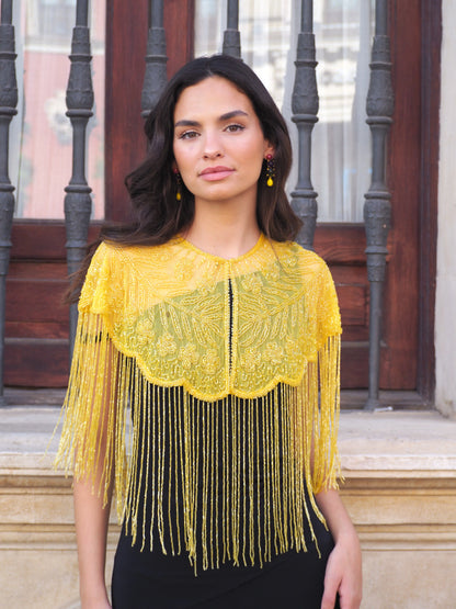 Shimmer Yellow Jewel Cape