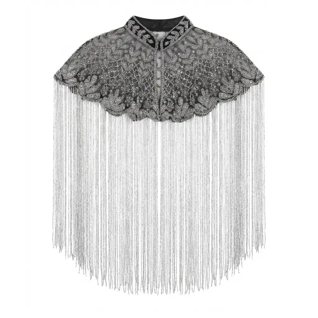 Silver and Black Zarzuela Jewel Cape