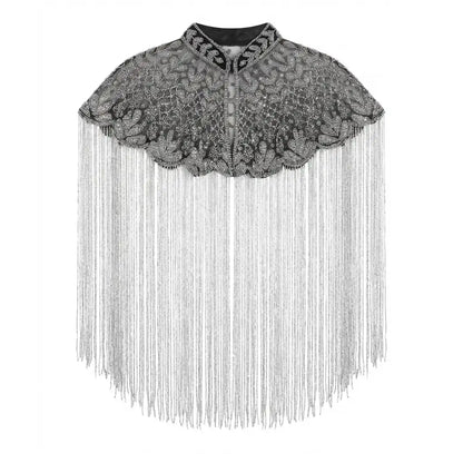 Silver and Black Zarzuela Jewel Cape