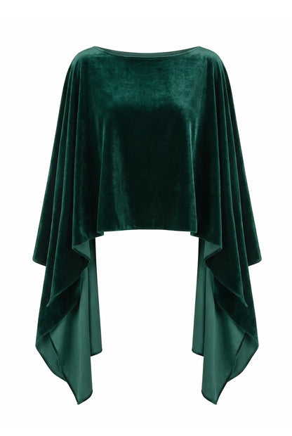 Capa Terciopelo Invitada Verde oscuro