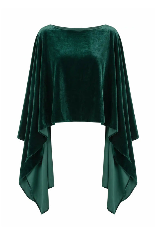 Capa Terciopelo Invitada Verde oscuro