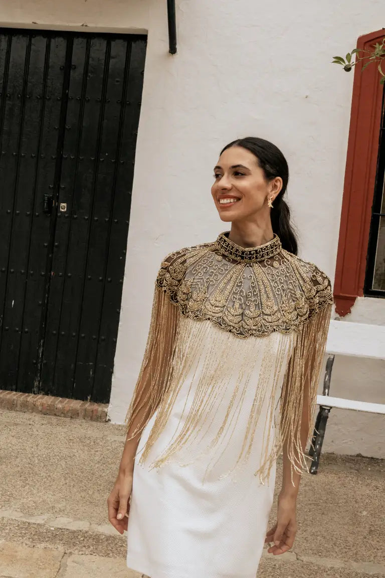 Capa Joya Bollywood Dorado y Negro