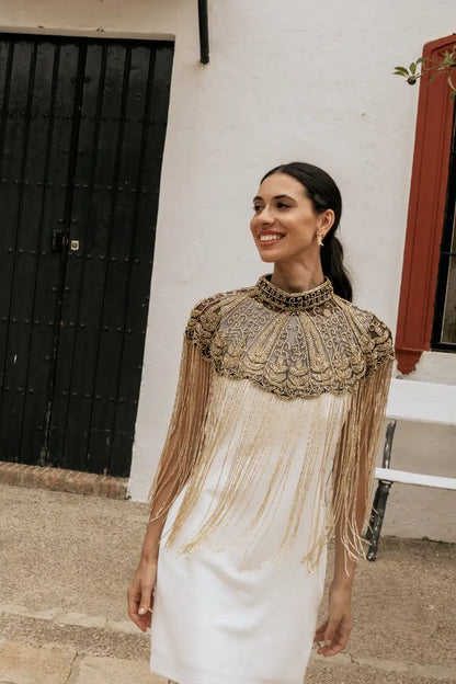 Capa Joya Bollywood Dorado y Negro