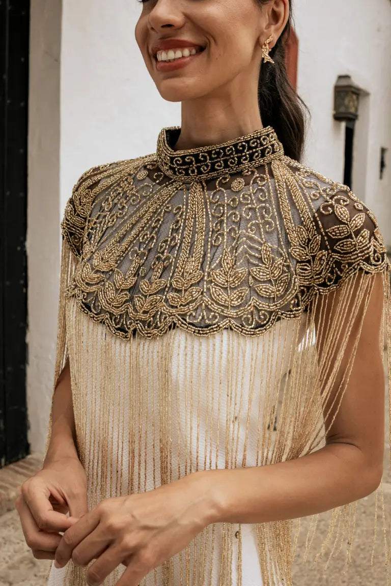 Capa Joya Bollywood Dorado y Negro