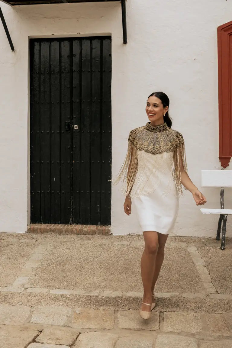 Capa Joya Bollywood Dorado y Negro