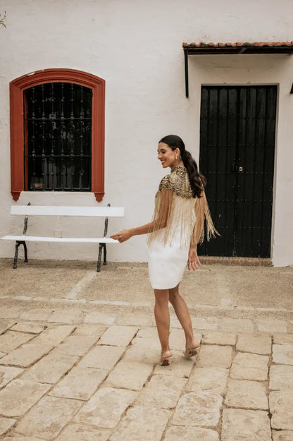 Capa Joya Bollywood Dorado y Negro