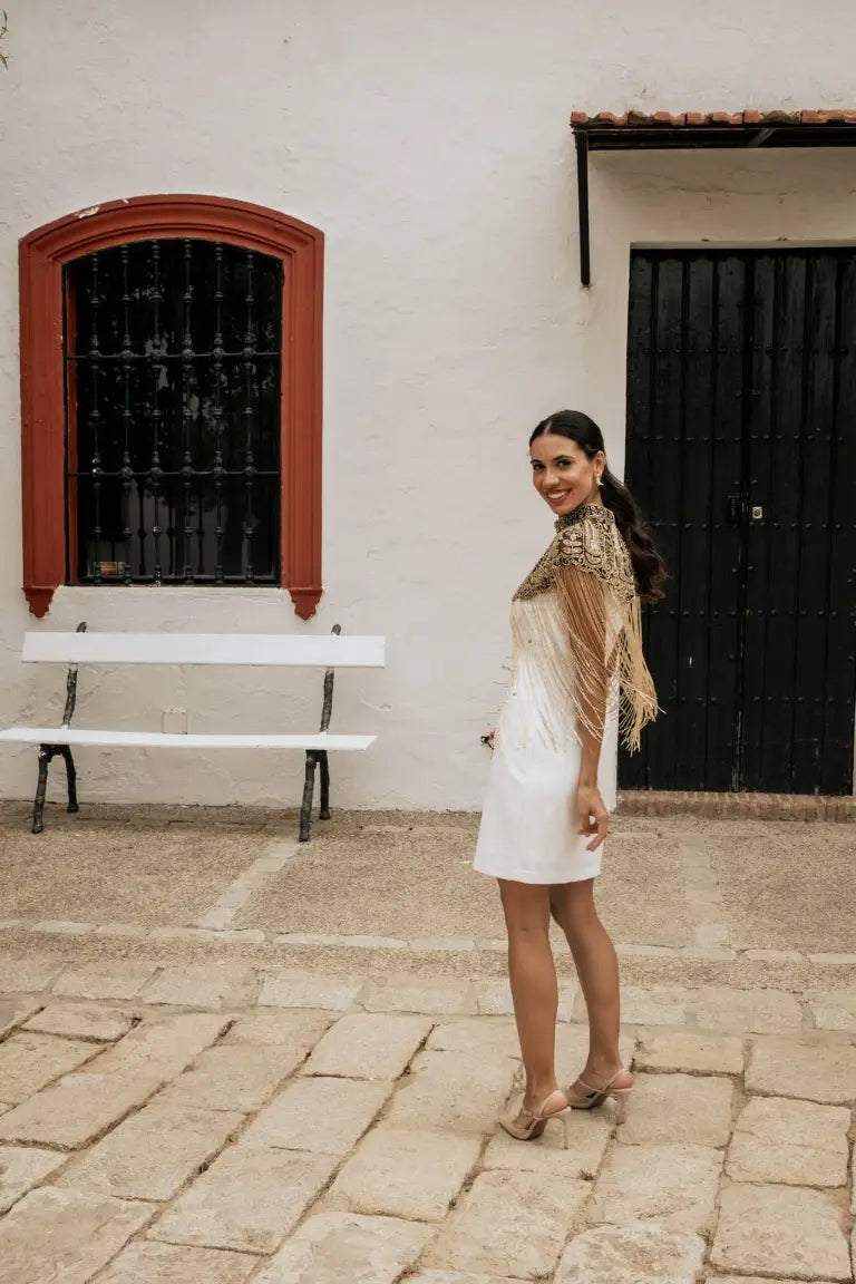 Capa Joya Bollywood Dorado y Negro