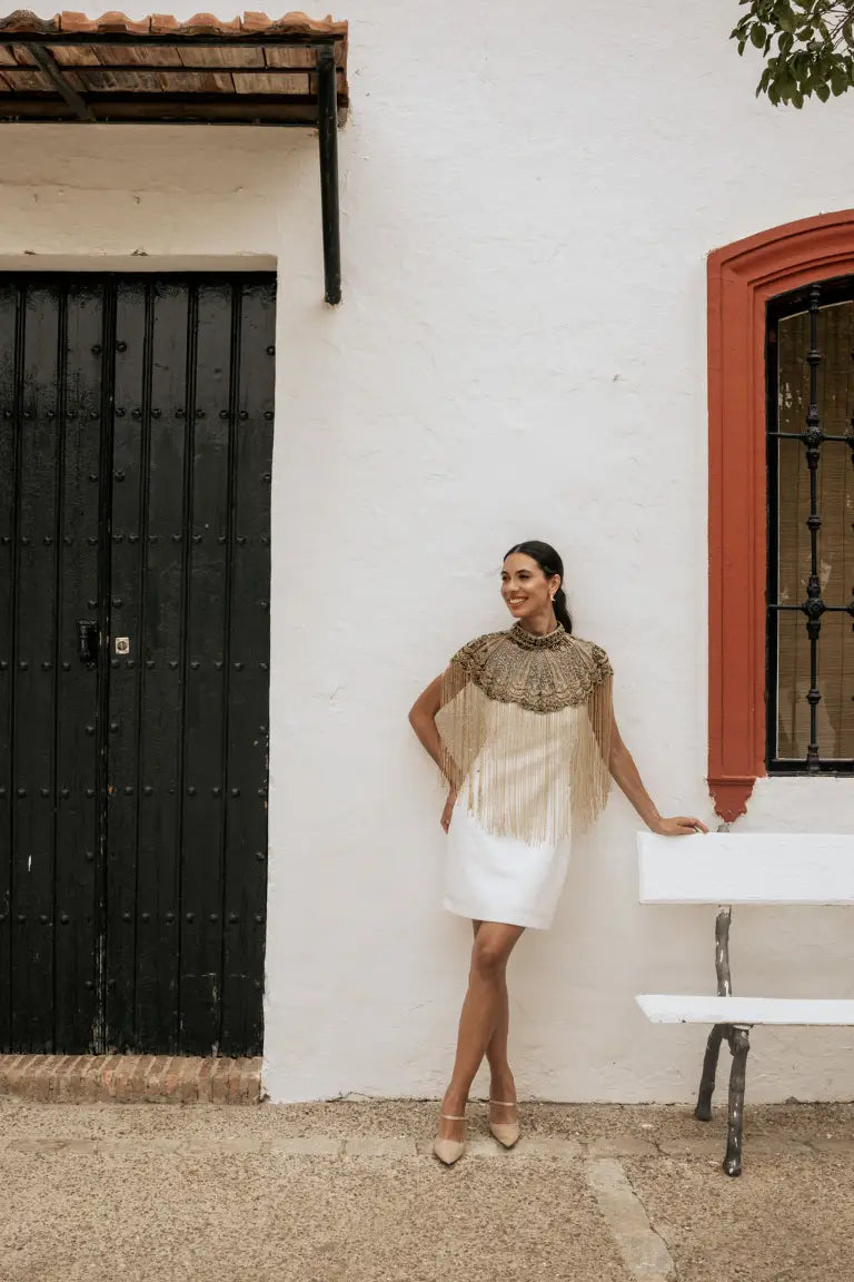 Capa Joya Bollywood Dorado y Negro