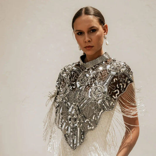 Capa Joya Elvy Plata y Negro