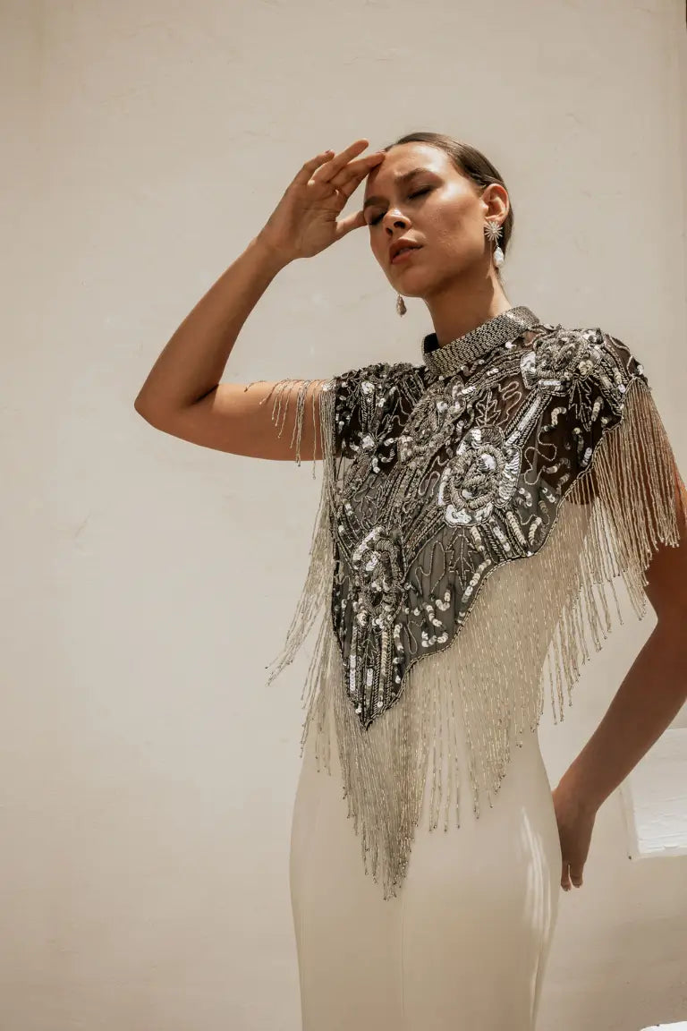 Capa Joya Elvy Plata y Negro