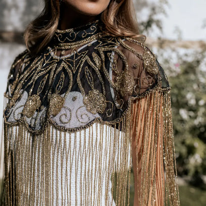 Capa Joya Leaf Negra y Dorado