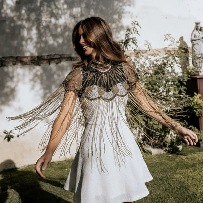 Capa Joya Leaf Negra y Dorado