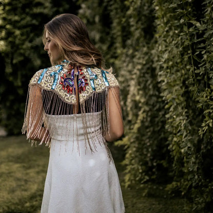 Capa Joya Multi Arte vivo Azul claro, Amarillo y Fucsia