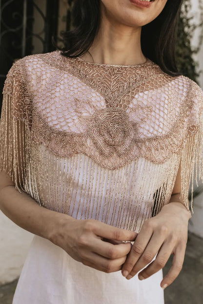 Nuit Dusty Rose Jewel Cape
