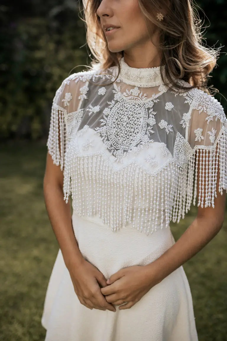 Capa Joya White Crown Perlas Blanca