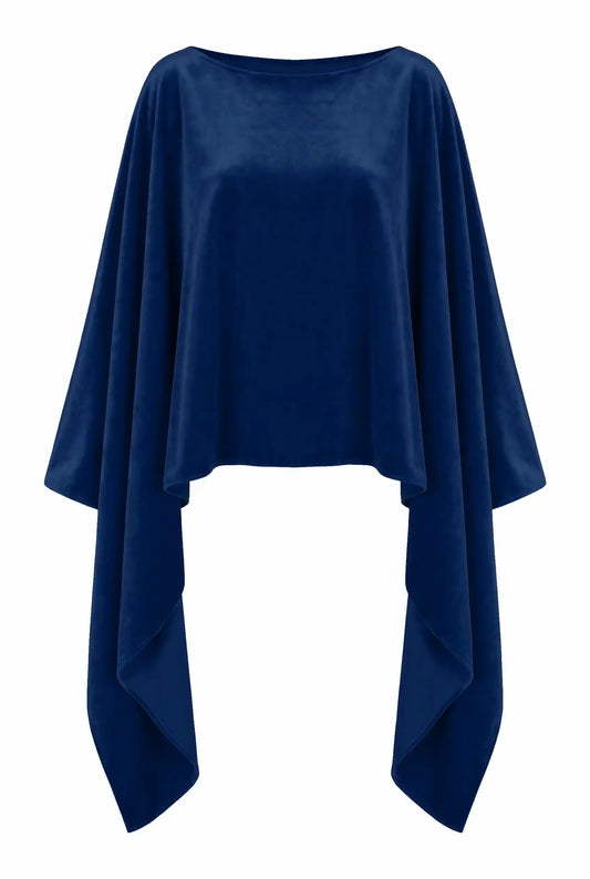 Capa Terciopelo Cerrada Invitada Azul Oscuro