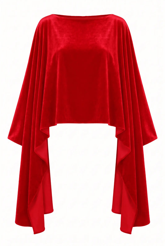 Capa Terciopelo Invitada Rojo