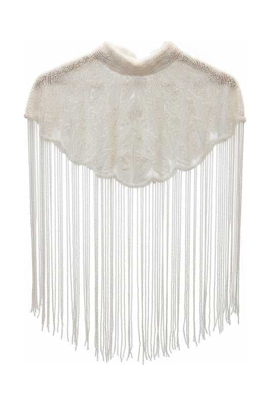 Capa Joya Brocado Blanco tostado