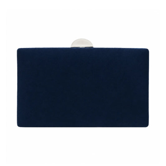Cartera Invitada Plata Azul marino