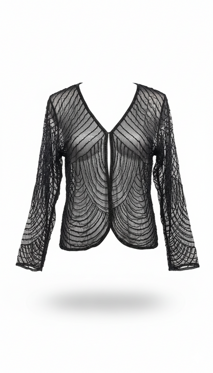 Chaqueta Fina Joya Negra