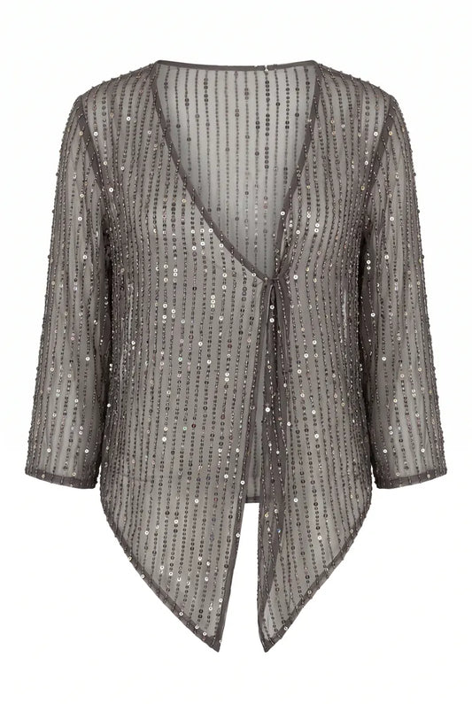 Chaqueta Fina Zarima Gris Plomo