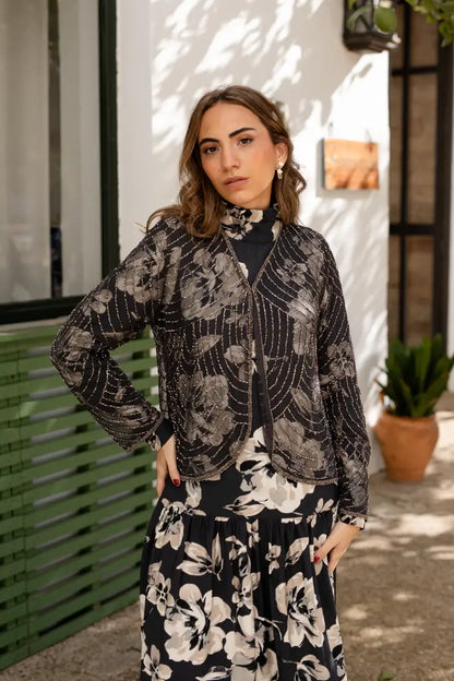 Chaqueta Fina Joya Gris Plomo