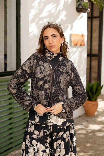 Chaqueta Fina Joya Gris Plomo