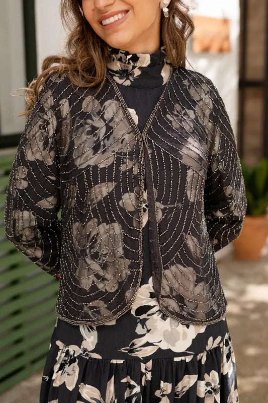 Chaqueta Fina Joya Gris Plomo