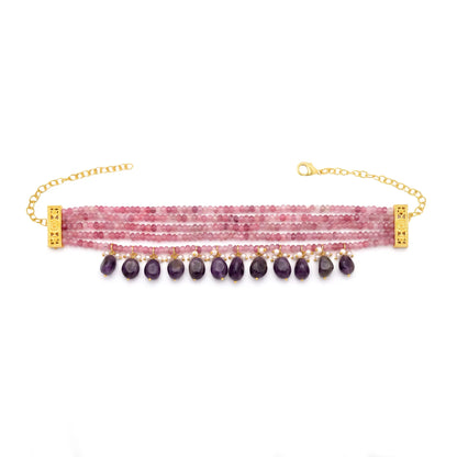 Choker Handler Rosa y Morado