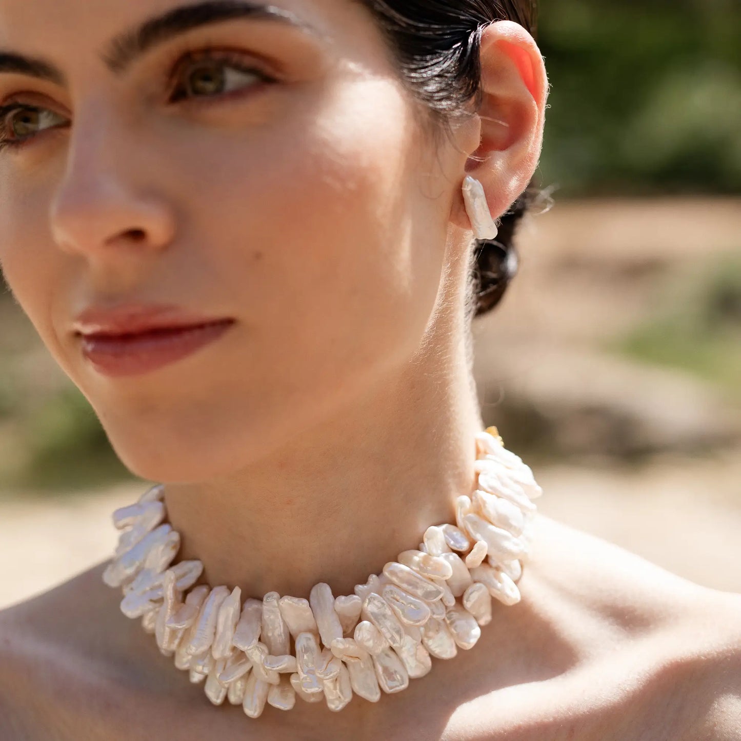 Choker Melanesia XL Ed. Limitada Plata Perlas