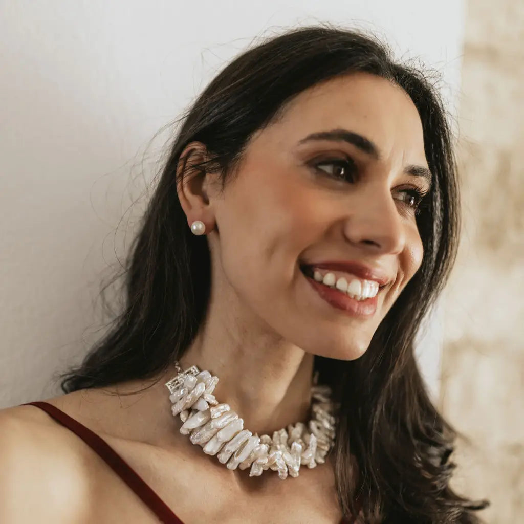 Choker Melanesia XL Ed. Limitada Plata Perlas